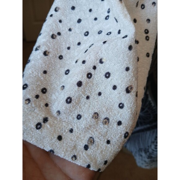 Chico’s Travelers Collection Foiled Peacock Jacket Cardigan Ivory Gray Size 3 XL - Picture 6 of 16